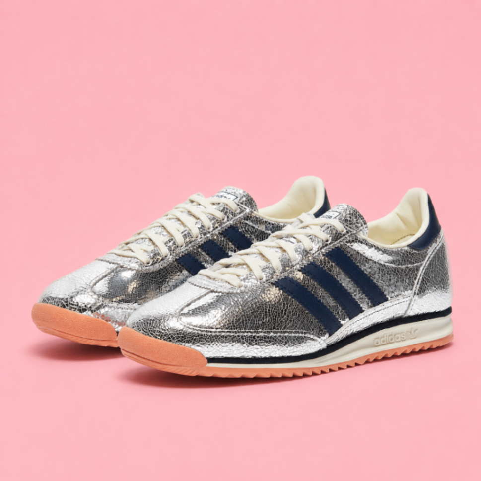 Adidas SL 72 - Metallic silver and navy blue