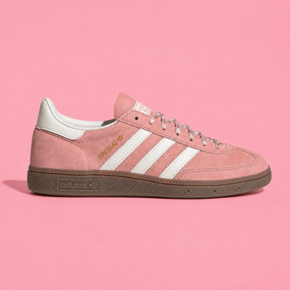 Adidas Handball Spezial - Pink suede and white stripes