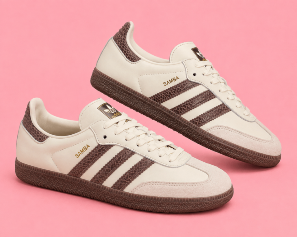Adidas Samba - Beige and snake print