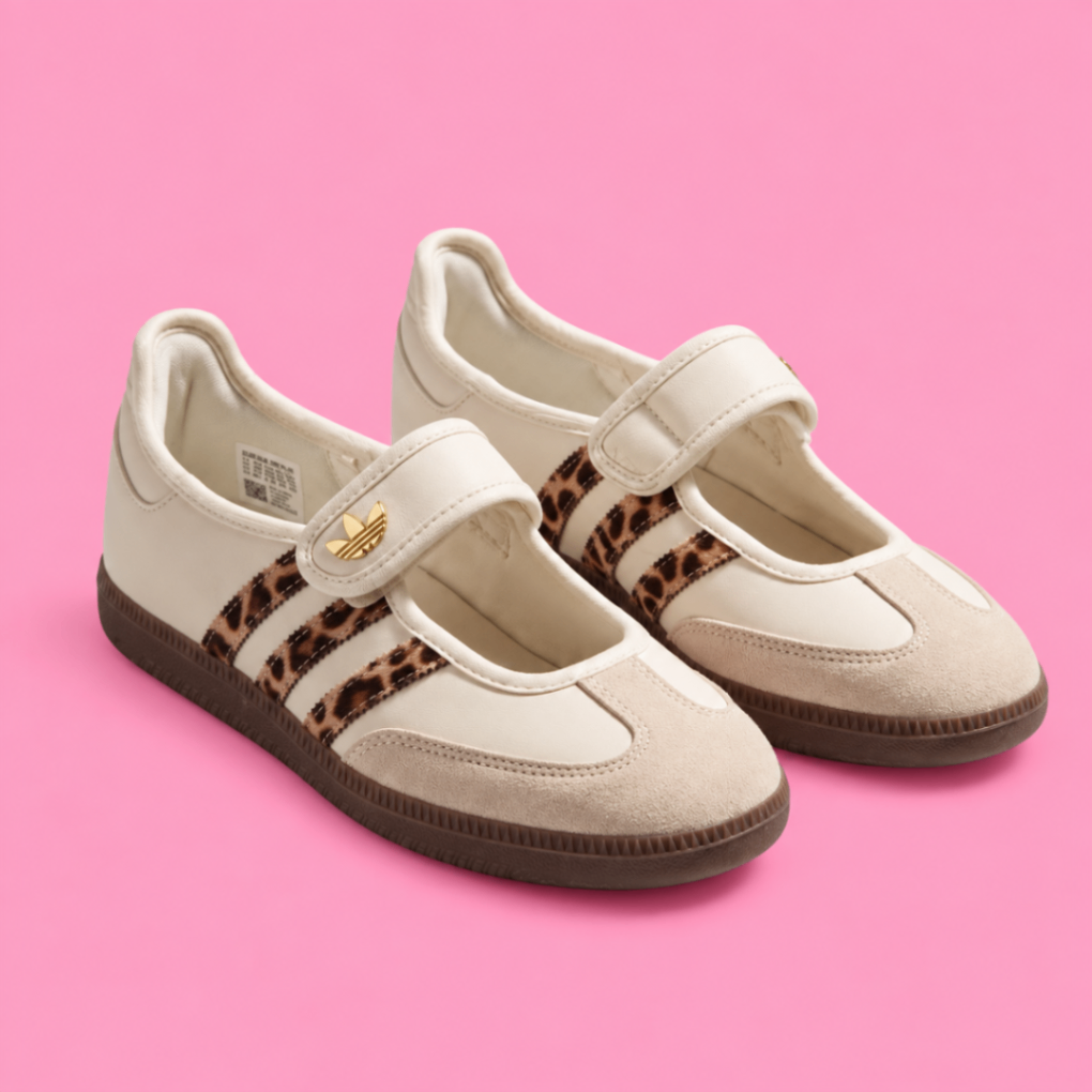 Adidas Samba Jane - Beige and leopard stripes